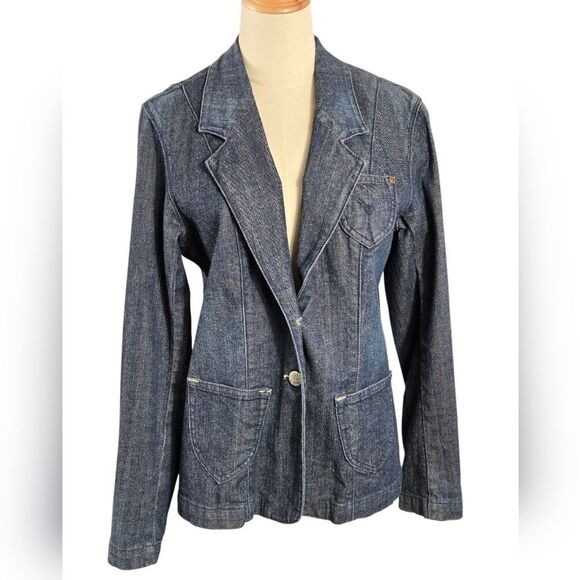 Levi's Dark Denim Blazer Jacket - Picture 1 of 7